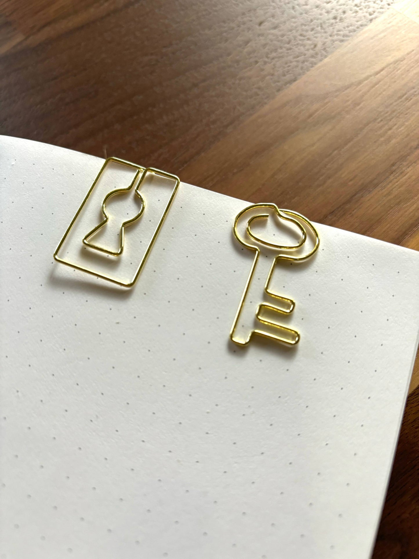Lock & key paper clip set