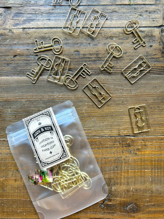 Lock & key paper clip set